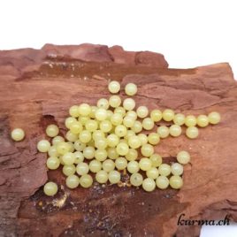 Serpentine jaune-verte - Perles 4.5mm - N°9130 • Serpentine jaune verte Perles 4.5mm 9130 1 Achat perles serpentine 4mm