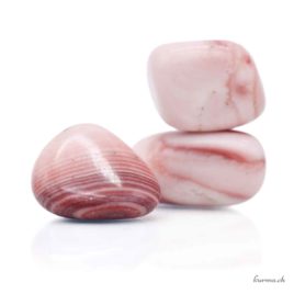Calcite rose rubanée – Pierre roulée – Taille L