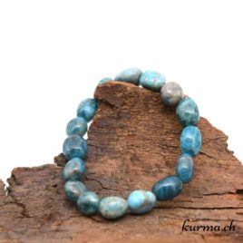 Bracelet Apatite bleue Nuggets - 9-11mm - 9263 • Apatite bleue bracelet nuggets 9 11mm 9263 1 Bracelet Apatite bleue Nuggets