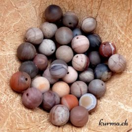 Bois pétrifié mat - Perles 10-10.5mm - N°9191 • Bois petrifie mat Perles 10 10.5 9191 1 Perles en Bois pétrifié