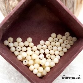 Calcite jaune mate – Perles 4.5mm – N°9195