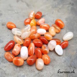Cornaline du Botswana - Perles 7.5x10mm - N°9205 • Cornaline de Botswana pierre roulee Perles 7.5x10mm 9205 1 Cornaline du Botswana – Perles 7.5x10mm – N°9205