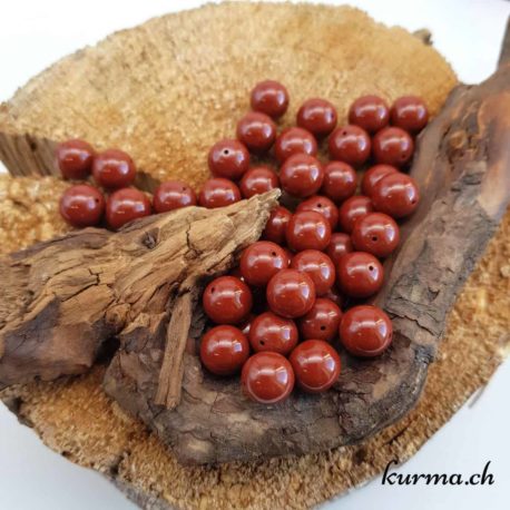 Perles en Jaspe rouge 10mm