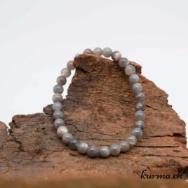 Bracelet Pierre de lune grise - 7mm - 9254.4 • Pierre de lune grise bracelet 6.5 7mm 9244 1 Bracelet Pierre de lune grise 7mm