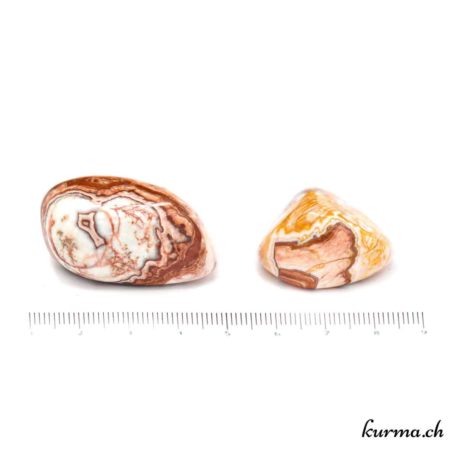 Pierre roulée Agate Crazy Lace ''Roseta'' 2-3cm- Nº7747.1-4 disponible dans la boutique en ligne. Kûrma ton magasin de pierres semi-précieuses en Suisse