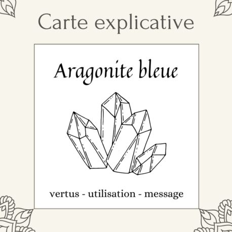 Carte lithothérapie Aragonite bleue
