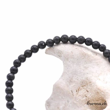 Bracelet Obsidienne Larme d'Apache 4mm - Nº9259.180-2 disponible dans la boutique en ligne Kûrma. Votre magasin de pierre et minéraux en suisse