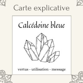 Carte lithothérapie Calcédoine bleue