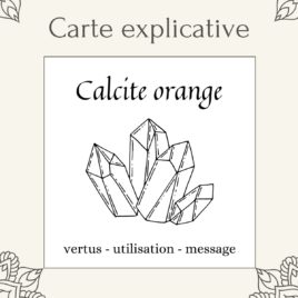 Carte lithothérapie Calcite orange