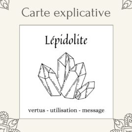 Carte lithothérapie Lépidolite