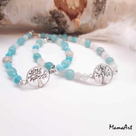 Bracelets pour couple de femmes - Br21.2 • couple amazonite Bracelet couple femmes