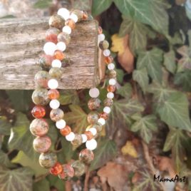 Bracelets pour couple "Raviver la flamme" Br.21.3 • couple unakite 02 Bracelets pour couple “Raviver la flamme” Br.21.3