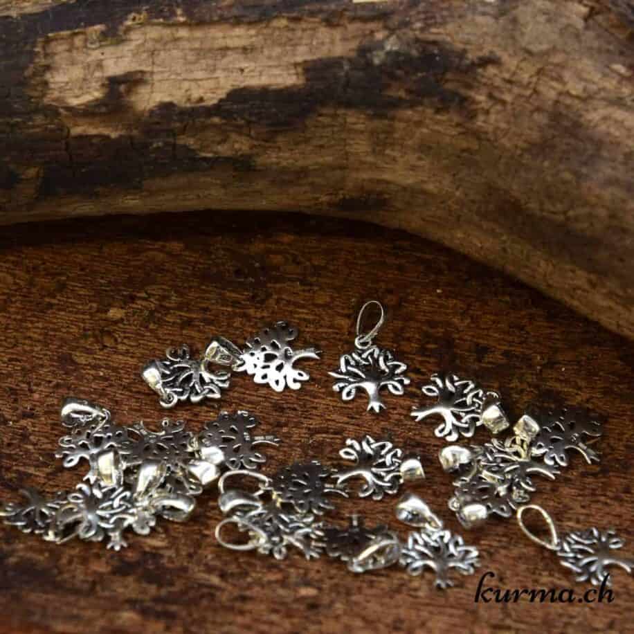 Collier Arbre De Vie Feuille Argenté (Argent) ~ Boutique Viking
