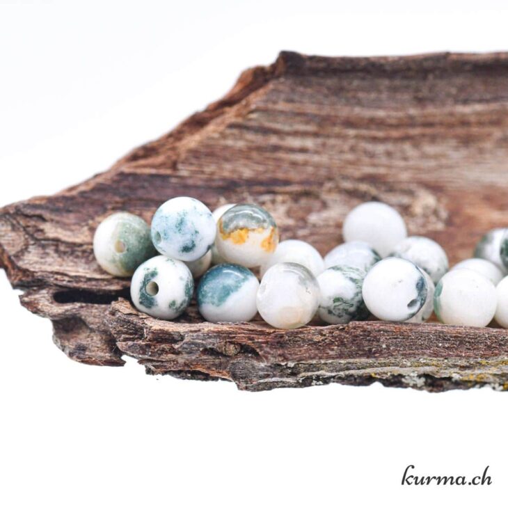 Broche Style Belle Époque - Branche D'Arbre Avec Vraie Perle Et Agate Verte Ovale