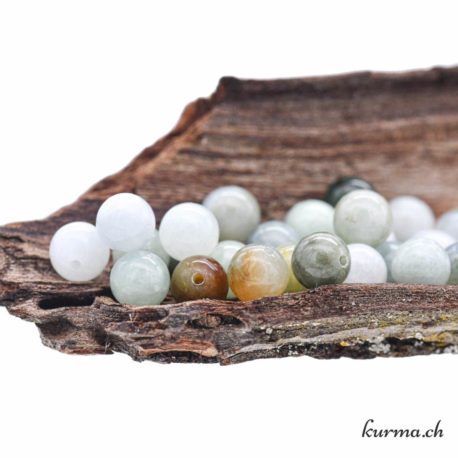 Perle Jade de Birmanie 6-6.5 (pt) - Nº12924-1 disponible dans la boutique en ligne Kûrma. Votre magasin de pierre et minéraux en suisse