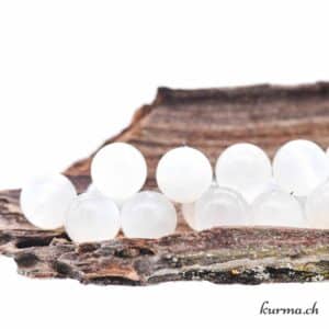 Perles Pierre de lune blanche 8mm
