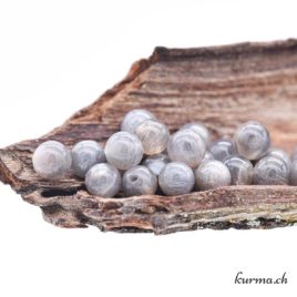 Pierre de lune grise-brun – Perles 6mm – N°13488