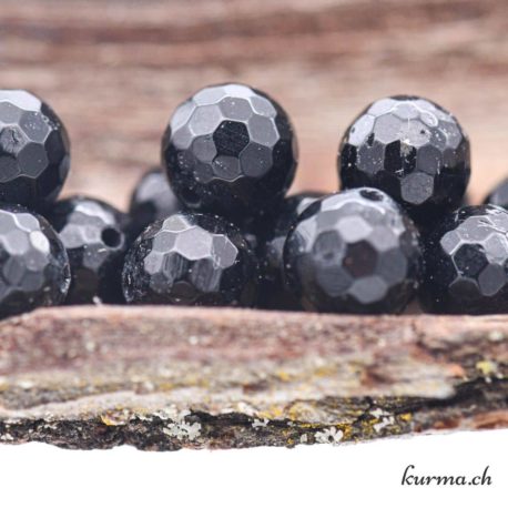 Perles Tourmaline noire 8mm