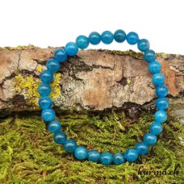 Bracelet Apatite bleue 6-6.5mm - N°9419 • apatite bleue bracelet 6 6.5mm 9419 1 Bracelet en Apatite bleue 6mm