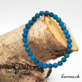 Bracelet Apatite bleue mate 6-6.5mm - N°9416 • apatite bleue mate bracelet 6 6.5mm 9416 1 Bracelet Apatite bleue mate 6mm