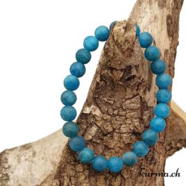 Bracelet Apatite bleue mate 8mm - N°9417 • apatite bleue mate bracelet 8mm 9417 2 Bracelet Apatite bleue mate 8mm