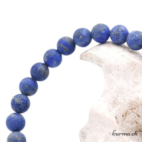 Bracelet Lapis Lazuli Mat 6.5-7mm - Nº9425-2 disponible dans la boutique en ligne Kûrma. Votre magasin de pierre et minéraux en suisse