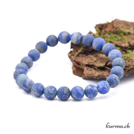 Bracelet Lapis-lazuli mat 8.5mm AA