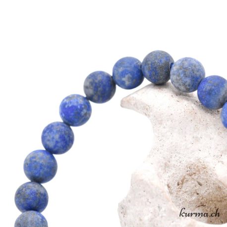 Bracelet Lapis Lazuli Mat 8.5mm - Nº9427-2 disponible dans la boutique en ligne Kûrma. Votre magasin de pierre et minéraux en suisse