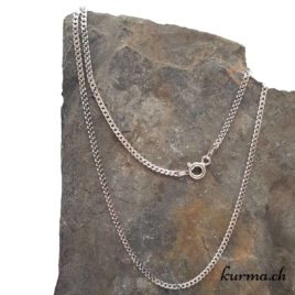 Chaine Gourmette en argent 925 - 45cm rhodié • chaine gourmette argent 925 rhodie 9465 2 Chaine Gourmette en argent 925 – 45cm rhodié