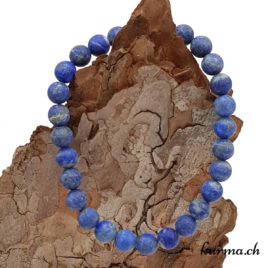 Bracelet Lapis-lazuli mat 7mm