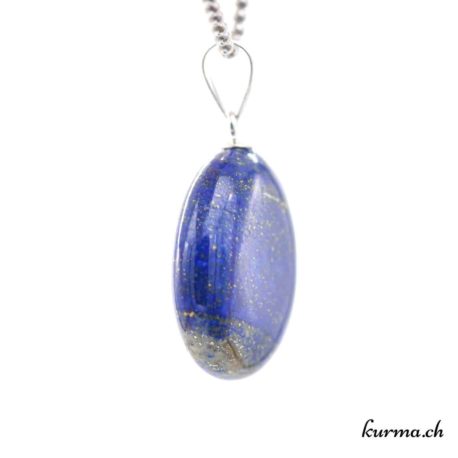 Pendentif Lapis-Lazuli avec boucle en argent - N°8830.5-2 disponible dans la boutique en ligne. Kûrma ton magasin de pierres semi-précieuses en Suisse