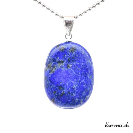 Pendentif Lapis-Lazuli avec boucle en argent - N°8830.7-1 disponible dans la boutique en ligne. Kûrma ton magasin de pierres semi-précieuses en Suisse