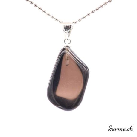 Pendentif Obsidienne Larme d'Apache avec boucle en argent - N°8826.5-1 disponible dans la boutique en ligne. Kûrma ton magasin de pierres semi-précieuses en Suisse