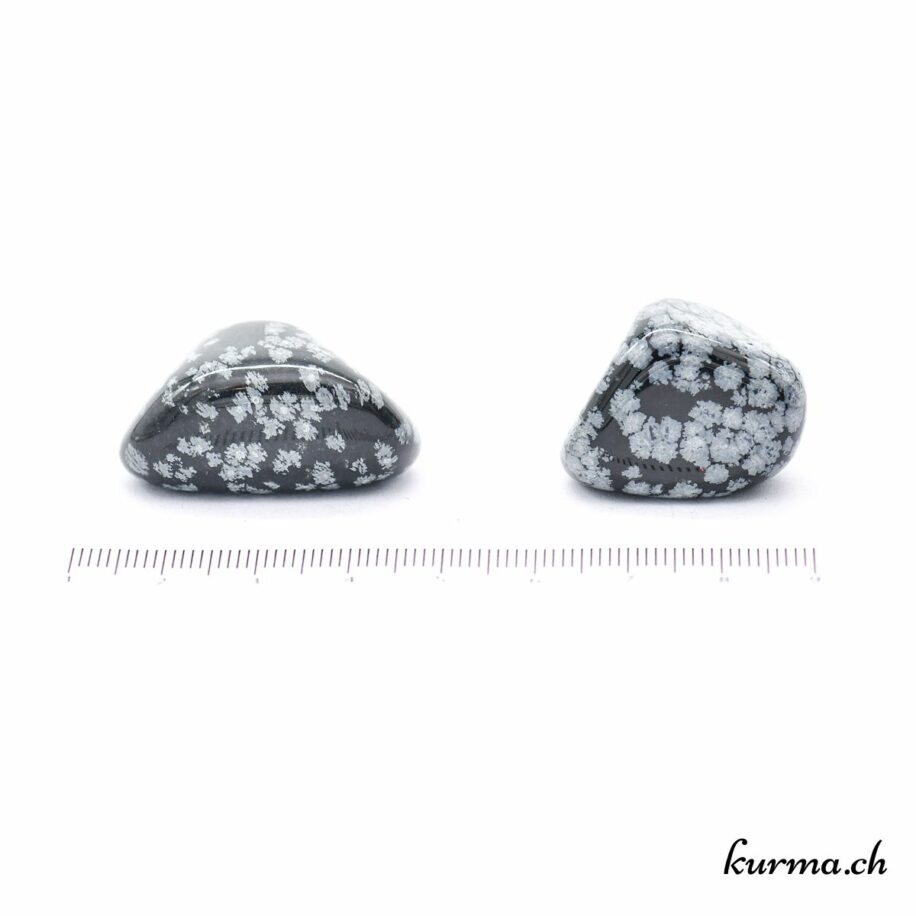 Anneau Acier Noir Avec Boule Pierre Obsidienne Coffee Snowflake