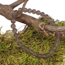 Bracelet Quartz fumé mat 6-6.5mm - N°9431 • quartz fume mat bracelet 6 6.5mm 9431 1 Bracelet Quartz fumé mat 6mm