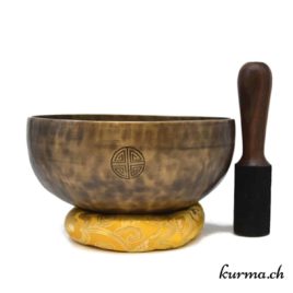 Bol chantant Full moon - 22cm - 1347gr - N°4590.3 • bol chantant full moon grave 4590.3 2 Bol tibétain full moon