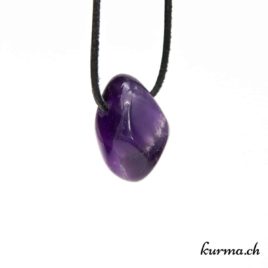 Améthyste du Brésil en Collier - N°5453.3 • amethyste pendentif en pierre 5453.3 01 Collier en Améthyste
