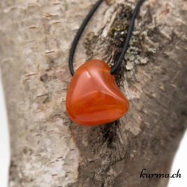 Cornaline - Bijou en pierre percée - N°5878.3 • cornaline pendentif en pierre 5878.3 03 Pierre pour la créativité