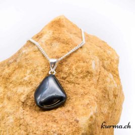 Hématite collier en argent - N°8834.3 • pendentif en argent hematite 8034.3 01 Hématite collier en argent