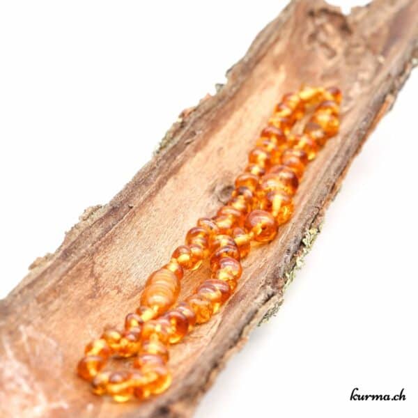Collier Vintage Perles Ambre Miel Naturel Baltique 22 Pouces - Occasion Très Bon état