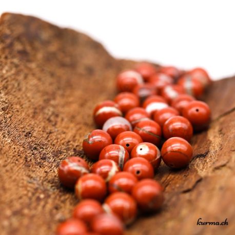 Perles Jaspe rouge 12mm