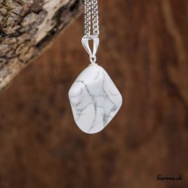 Magnésite collier en argent - N°8831.3 • magnesite pendentif en pierre 8831.3 3 Magnésite en collier avec boucle en argent