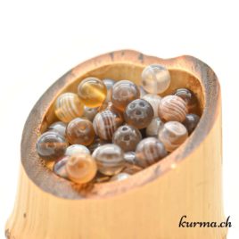 Agate du Botswana – Perles 6-6.5mm – N°10203