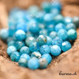 Apatite bleue  – Perles 4.3mm facette – n°10206