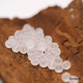 Cristal de roche mat – Perles 8-8.5mm – N°9568