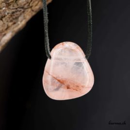 Quartz Hématoïde - Pendentif en pierre percée - N°6991.1 • quartz hematoide pendentif en pierre 6991.1 1 Quartz Hématoïde pendentif