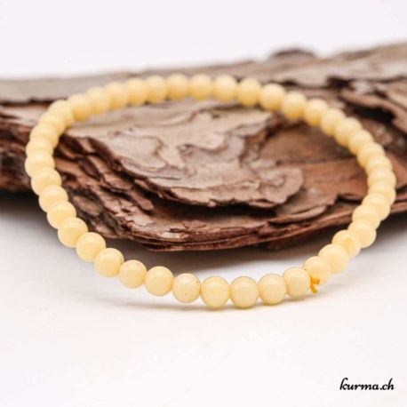 Bracelet Aragonite jaune 4mm