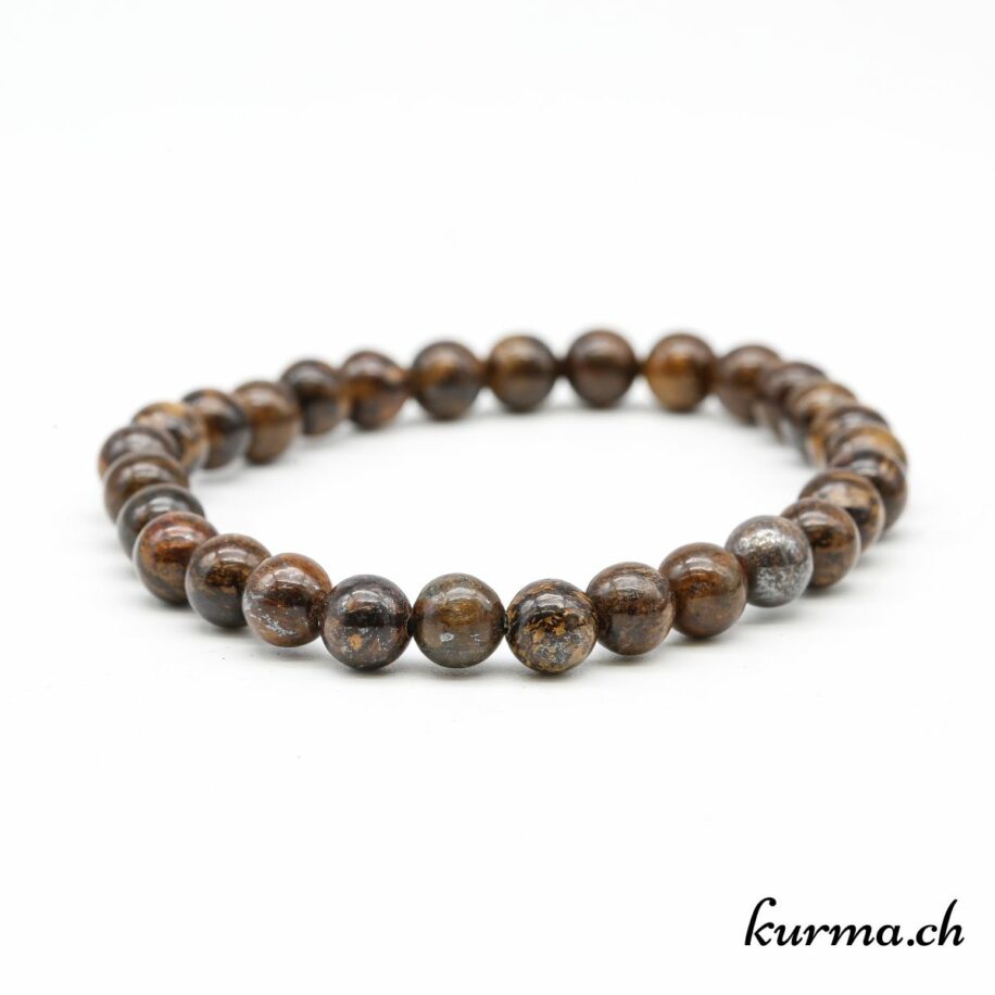 Bracelet Perles Bronzite Pierre Naturelle - Sur Mesure Homme/femme - Neuf Fait Main