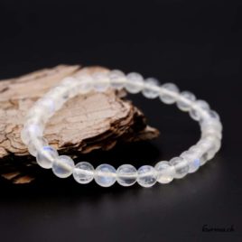 Bracelet Labradorite blanche 6mm - N°9946 • labradorite blanche 6mm bracelet en perles 9946 2 Bracelet Labradorite blanche 6mm