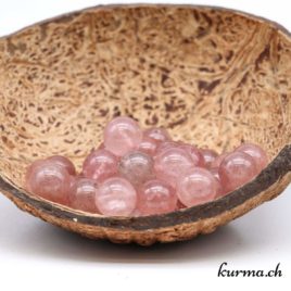 Quartz fraise - Lépidocrosite sur Quartz - Perles 10mm - n°9613 • perles quartz frais 10mm n°9613 01 1 Perles Quartz fraise 10mm
